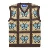 Awake NY BUTTERFLY SWEATER VEST -helmut shop AwakeNYBUTTERFLYSWEATERVESTBROWNAWK SP22 SW004 1