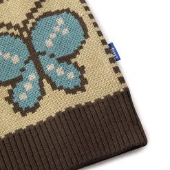 Awake NY BUTTERFLY SWEATER VEST -helmut shop AwakeNYBUTTERFLYSWEATERVESTBROWNAWK SP22 SW004 4