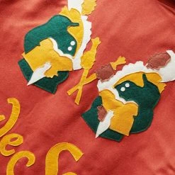 Bode SOCIETY CLUB JACKET -helmut shop BODESOCIETYCLUBJACKETREDGOLDMLMRF22OW017 6