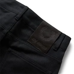 Fred Perry X RAF PATCHED DENIM TROUSERS -helmut shop ENGINEEREDGARMENTSXRAFPATCHEDDENIMTROUSERSBLACK30ST3117 6
