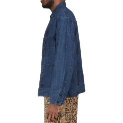 KAPITAL INDIGO LINEN CUBA COVERALL -helmut shop KAPITAL IDG LINEN CUBA COVERALL IDG 2 K1803LJ011 6