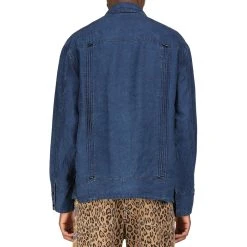 KAPITAL INDIGO LINEN CUBA COVERALL -helmut shop KAPITAL IDG LINEN CUBA COVERALL IDG 2 K1803LJ011 7