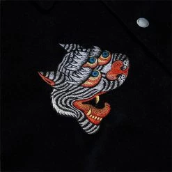Maharishi TIGER EMBROIDERED TOUR JACKET -helmut shop MAHARISHITIGEREMBROIDEREDTOURJACKETBLKSUBDUEDNIGHTTIGERSTRIPEM8030 3