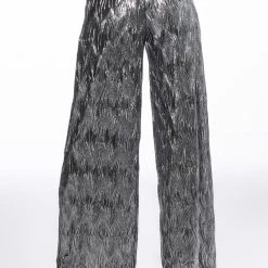 ABOVE ALL METALLIC WIDE LEG PANT -helmut shop above all metallic wide leg pant silver 5 5