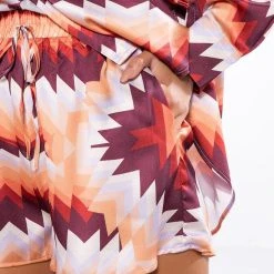 ADVENTURER LOOSE FIT BUTTON UP AND SHORTS SET -helmut shop adventurer loose fit button up and shorts set orange multi 10 10