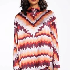 ADVENTURER LOOSE FIT BUTTON UP AND SHORTS SET -helmut shop adventurer loose fit button up and shorts set orange multi 3 3