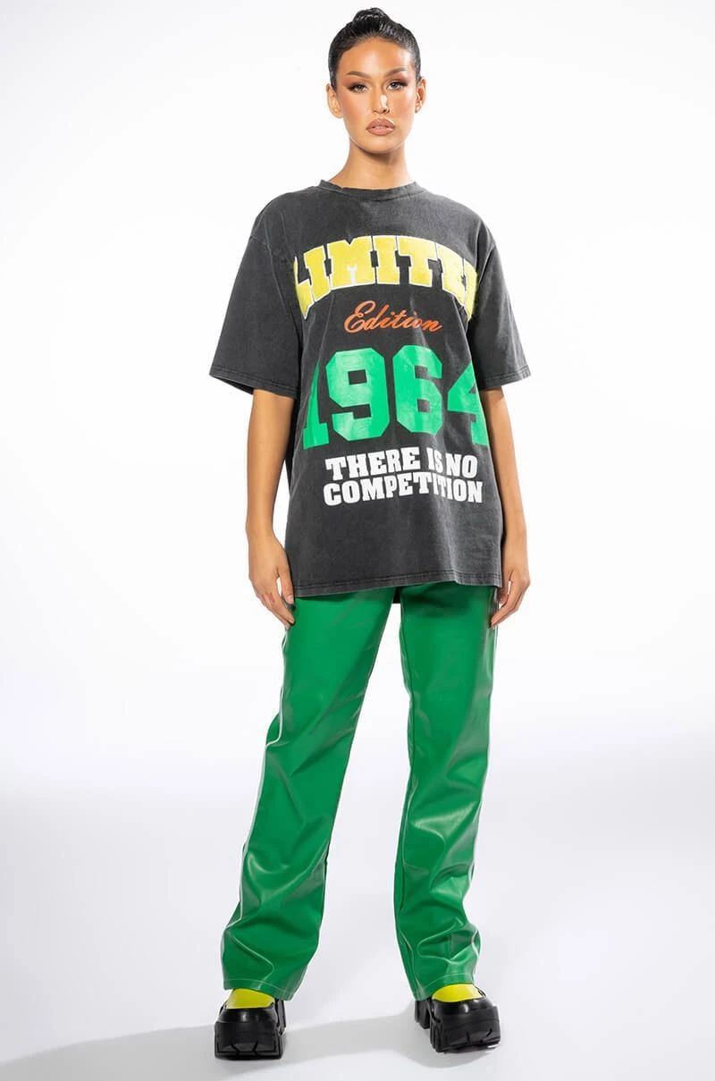 AFTER HOUR FAUX LEATHER STRAIGHT LEG PANTS 4 AFTER HOUR FAUX LEATHER STRAIGHT LEG PANTS - Image 2