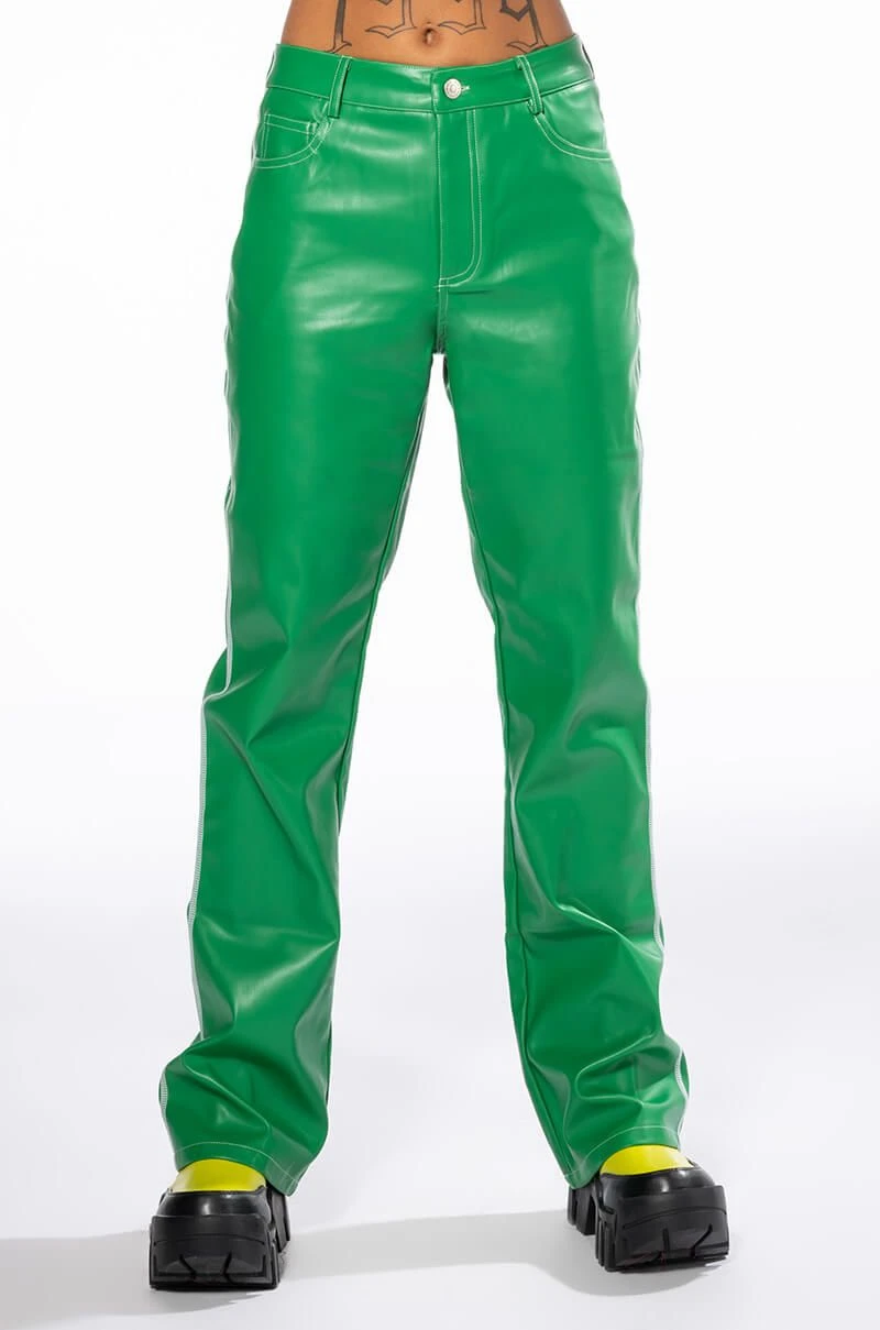 AFTER HOUR FAUX LEATHER STRAIGHT LEG PANTS 5 AFTER HOUR FAUX LEATHER STRAIGHT LEG PANTS - Image 3