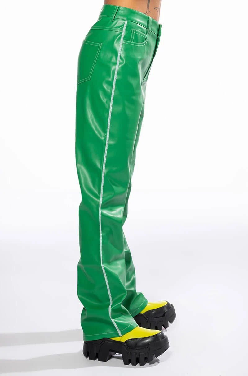 AFTER HOUR FAUX LEATHER STRAIGHT LEG PANTS 6 AFTER HOUR FAUX LEATHER STRAIGHT LEG PANTS - Image 4