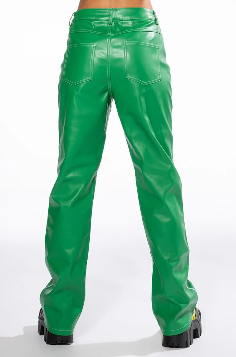 AFTER HOUR FAUX LEATHER STRAIGHT LEG PANTS 7 AFTER HOUR FAUX LEATHER STRAIGHT LEG PANTS - Image 5