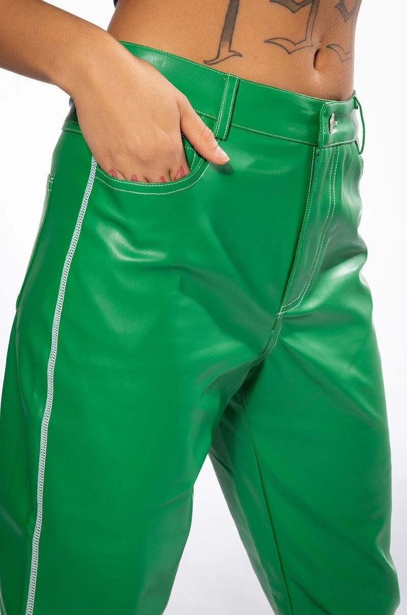 AFTER HOUR FAUX LEATHER STRAIGHT LEG PANTS 8 AFTER HOUR FAUX LEATHER STRAIGHT LEG PANTS - Image 6