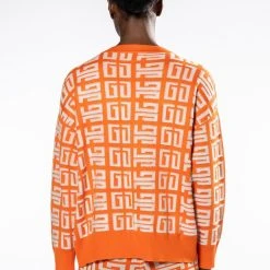 ALI LONG KNIT CARDIGAN -helmut shop ali long knit cardigan orange multi 7 7