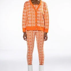 ALI LONG KNIT CARDIGAN -helmut shop ali long knit cardigan orange multi 9 9