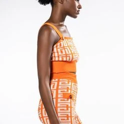 ALI SWEATER BRALETTE TOP -helmut shop ali sweater bralette top orange multi 5 5