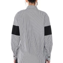 ALICE STRIPED CARGO BUTTON DOWN -helmut shop alice striped cargo button down black white 6 6 c1