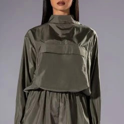 ALL DAY ERRANDS LIGHTWEIGHT ROMPER IN OLIVE