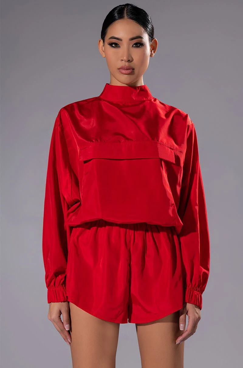 ALL DAY ERRANDS LIGHTWEIGHT ROMPER IN RED 3 ALL DAY ERRANDS LIGHTWEIGHT ROMPER IN RED