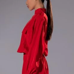 ALL DAY ERRANDS LIGHTWEIGHT ROMPER IN RED 9 ALL DAY ERRANDS LIGHTWEIGHT ROMPER IN RED -helmut shop all day errands lightweight romper in red red 3 3