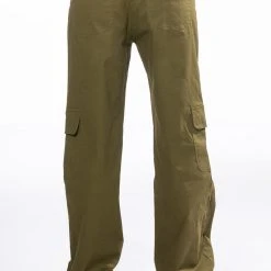 ALL I WANT DETAILED WAIST STRAIGHT LEG CARGO PANT -helmut shop all i want detailed waist straight leg cargo pant green 5 5