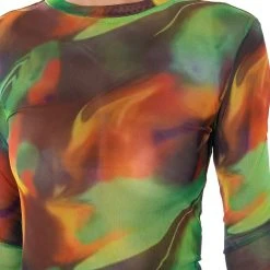 ALL NATURAL MESH LONG SLEEVE -helmut shop all natural mesh long sleeve green multi 5 5