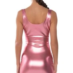 ALL OF THE LIGHTS SLEEVELESS METALLIC BODYCON DRESS -helmut shop all of the lights sleeveless metallic bodycon dress light pink 6 6 c1