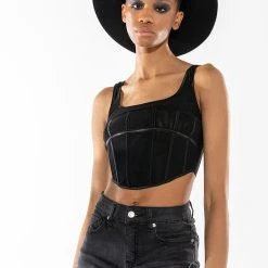 ALL ON ME CORSET TOP -helmut shop all on me corset top black 2 2