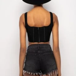 ALL ON ME CORSET TOP -helmut shop all on me corset top black 8 8