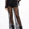 ALL OVER LACE HIGH WAIST WIDE LEG TROUSER