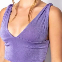 ALL THE GOOD THINGS SLINKY TOP -helmut shop all the good things slinky top light purple 7 7