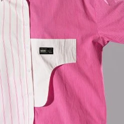 ALL TOGETHER NOW LONG SLEEVE BUTTON DOWN BLOUSE -helmut shop all together now long sleeve button down blouse pink multi 8 8