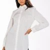 ALLURE OPEN BACK BUTTON DOWN BLOUSE -helmut shop allure open back button down blouse white 1 1