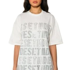 ALPHABET CITY OVERSIZED GRAPHIC TSHIRT IN WHITE