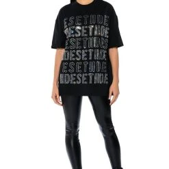 ALPHABET CITY OVERSIZED GRAPHIC TSHIRT -helmut shop alphabet city oversized graphic tshirt black 2 2 c1