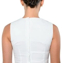 ALWAYS ON FAUX LEATHER CONTRAST TANK TOP -helmut shop always on faux leather contrast tank top white black 5 5