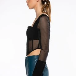 ALWAYS YOURS LONG SLEEVE STRUCTURED TOP 12 ALWAYS YOURS LONG SLEEVE STRUCTURED TOP -helmut shop always yours long sleeve structured top black 4 4