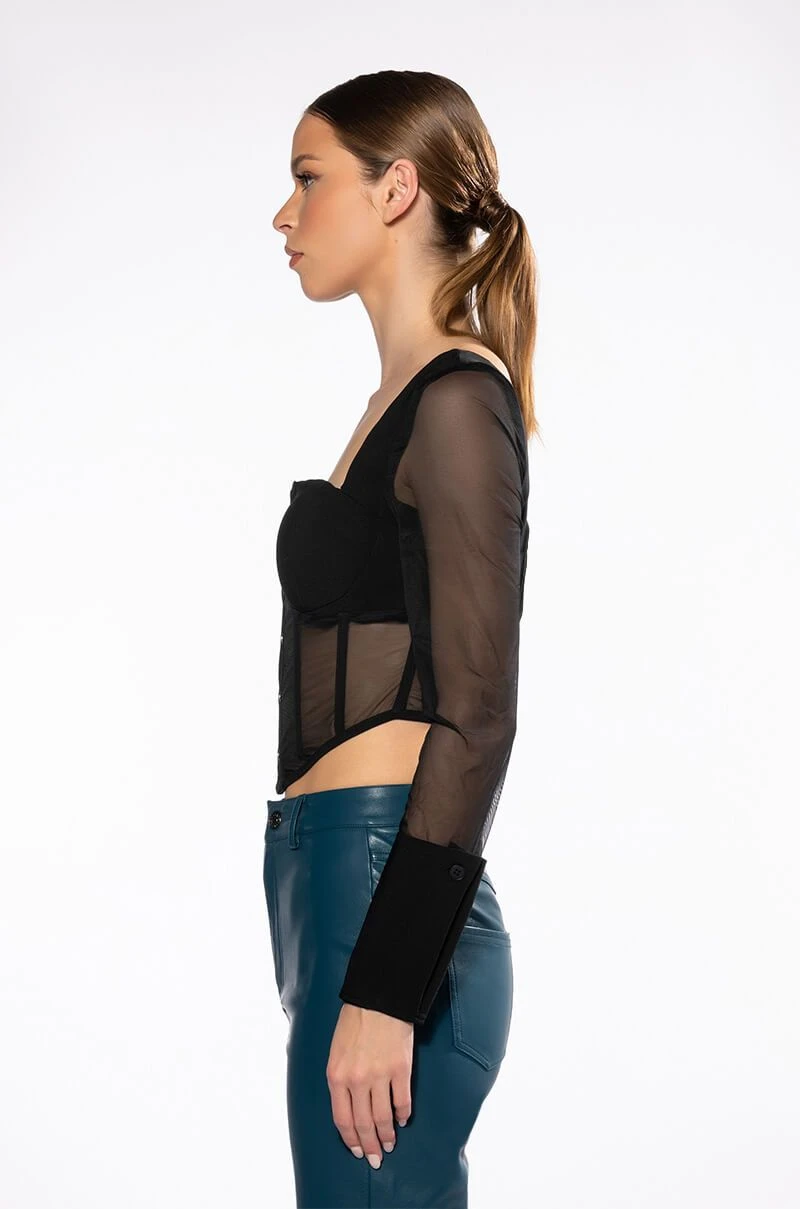 ALWAYS YOURS LONG SLEEVE STRUCTURED TOP 6 ALWAYS YOURS LONG SLEEVE STRUCTURED TOP - Image 4