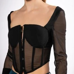 ALWAYS YOURS LONG SLEEVE STRUCTURED TOP 14 ALWAYS YOURS LONG SLEEVE STRUCTURED TOP -helmut shop always yours long sleeve structured top black 6 6