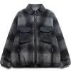 And Wander CHECK BOA JACKET -helmut shop andwanderCHECKBOAJACKETBLACKXL5742281346 1