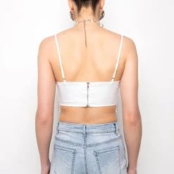 ANGEL BABE BEADED TRIM COWL NECK TANK -helmut shop angel babe beaded trim cowl neck tank white 10 10