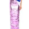 ANGEL ENERGY METALLIC MAXI SKIRT -helmut shop angel energy metallic maxi skirt pink 1 1