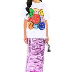 ANGEL ENERGY METALLIC MAXI SKIRT -helmut shop angel energy metallic maxi skirt pink 3 3