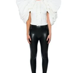ANNIKA STATEMENT SLEEVE TOP -helmut shop annika statement sleeve top white 6 6
