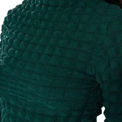 ANYTHING BUT BASIC TEXTURED LONG SLEEVE TOP -helmut shop anything but basic textured long sleeve top dark green 7 7