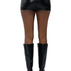 ANYTHING FOR YOU FAUX LEATHER EMBELLISHED MICRO MINI SKIRT -helmut shop anything for you faux leather embellished micro mini skirt black 11 11