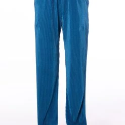 ASTRID PLEATED PALAZZO PANT -helmut shop astrid pleated palazzo pant blue 4 4
