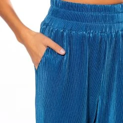 ASTRID PLEATED PALAZZO PANT -helmut shop astrid pleated palazzo pant blue 7 7