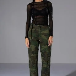 ATTENTION LONG SLEEVE MESH TOP -helmut shop attention long sleeve mesh top black 3 3 c1