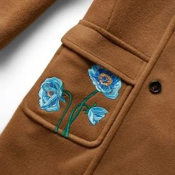 Awake NY FLORAL OVERSIZED OVERCOAT -helmut shop awakenyFLORALOVERSIZEDOVERCOATMOCHAMAWK FW22 OT007 3