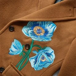 Awake NY FLORAL OVERSIZED OVERCOAT -helmut shop awakenyFLORALOVERSIZEDOVERCOATMOCHAMAWK FW22 OT007 4