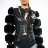 AZALEA WANG BABETTE FAUX FUR MOTO